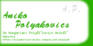 aniko polyakovics business card